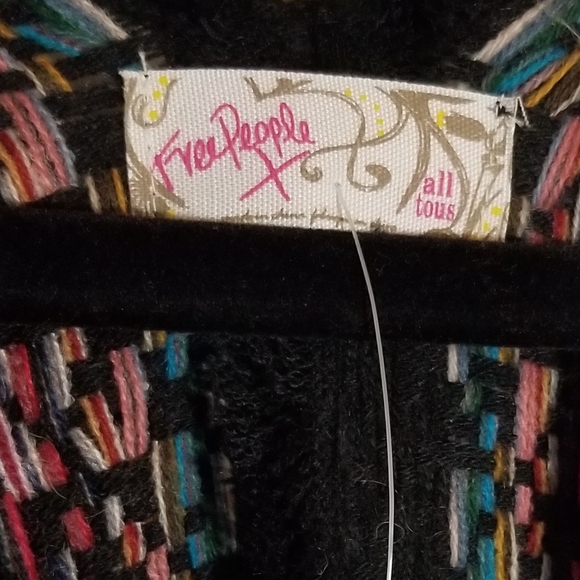 Free People Poncho Wrap, Multi-Color, OS with Tag - Picture 3 of 5